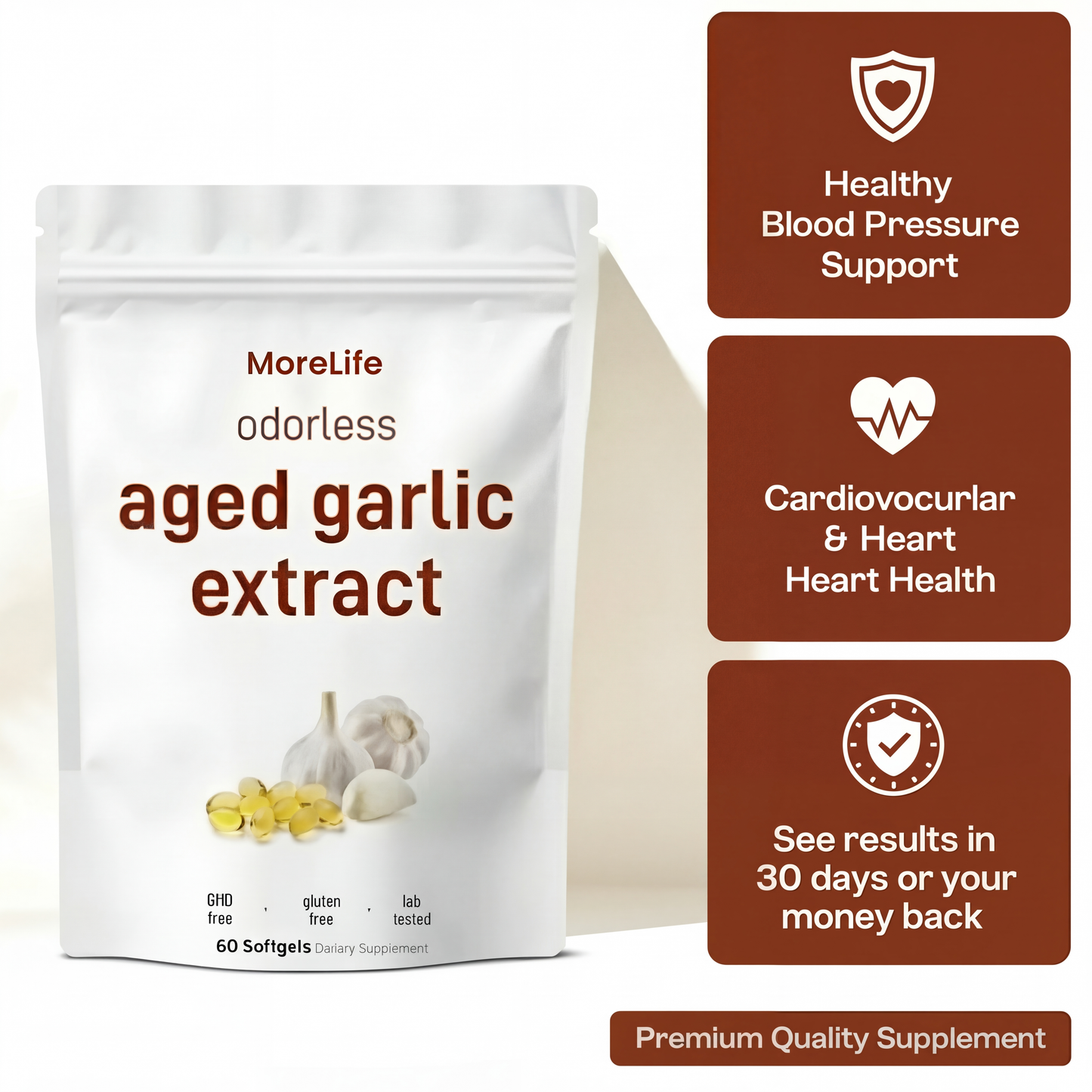 MoreLife Odorless Garlic Softgels